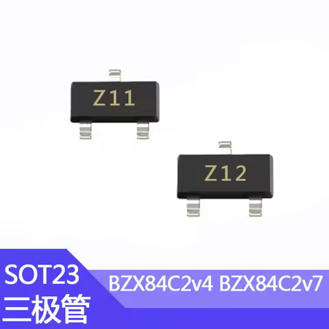 100pcs SMD BZX84C2v4 BZX84C2v7 Screen Printing Z11 Z12 SOT-23 Zener Tube 2v4 2v7 BZX84C3v0 BZX84C3v3