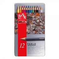 Caran Dache ดินสอสีไม้กันน้ำ PABLO 12 สี #666.312