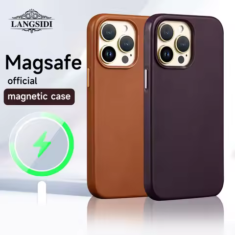 Clearance Sale for Magsafe Case Original Leather for iPhone 12 13 Pro Max 13 Mini Magnetic Wireless 