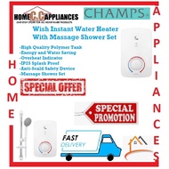 CHAMPS Wish Instant Water Heater(Massage Shower Set) With Polymer Tank,Water Saving / FREE EXPRESS D