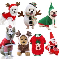 Pet Clothes Christmas Shirt Dog Cat Christmas Suit Couple Shirt Dress Baju Krismas Kucing Baju Raya 宠物狗狗猫咪圣诞衣服情侣套装裙子