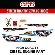 Stiker Traktor G3000 Zeva Quick ( Zeva ) Sticker Traktor Zeva Full Set Stiker Body Traktor Zeva G300