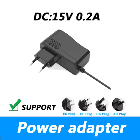 DC 15V 200mA High quality AC 100V-240V Converter Adapter DC 15V 0.2A 200mA Power Supply DC 4.0*1.7mm