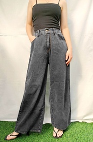 celana kulot panjang wanita kancing bahan premium jeans imp / BF kulot panjang kancing