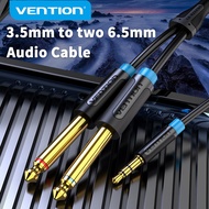 Vention Audio Cable 6.35mm Male 1/4 Mono Jack to Stereo 1/8 Jack 3.5mm to Dual 6.5mm Aux Cable for Mixer Amplifier DVD Playermono to mono audio cable male to male
