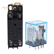 220/240V AC Coil DPDT Power Relay MY2NJ 8 Pin w Socket Base