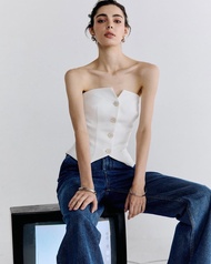CAMILIA Vazia Tube Top (วาเซีย) White