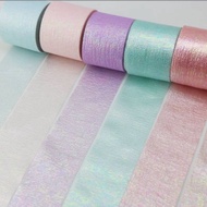R327 (6cm) Laser Yarn Silk Organza Ribbon ~ 1 Meter