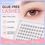 False Eyelashes Self Adhesive Cluster Lashes Reusable Natural Look Bulu Mata Tanpa Gam