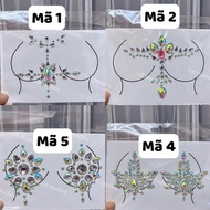 [COVERED NAME]Party EDM music festival rhinestone chest patch.