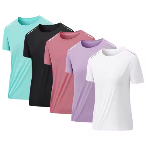 Women's Mesh Summer T-Shirt Outdoor Jogging Reflective Strip Breathable Short Sleeves Women Fitness 