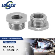 2 Pieces Motorcycle Stainless Reduce Hex Bolt Bung Plug Head Exhaust para O2 Oxygen Sensor Para sa 9