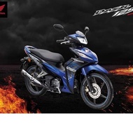 Cover Set Honda Dash 125 Fi 100% Honda Original (Blue)