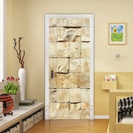 1pc Ancient Egyptian Hieroglyphs Door Sticker - Removable Self-Adhesive Sandstone Wall Mural for Hom