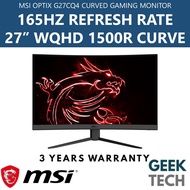 MSI Optix G27CQ4 27" WQHD VA 165Hz 1ms Curved Gaming Monitor