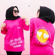 baju atasan terlaris OVERSIZE ZOLAQU ORIGINAL TULISAN kaos wanita