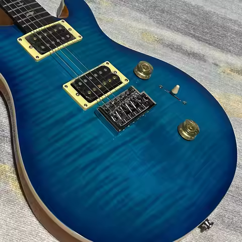 PRS Electric Guitar Blue Color Flame Maple Top Rosewood Fretboard 22 Frets