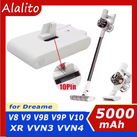 New V9 V10 Lithium Battery for Dreame V8 V9 V10 V9P XR VVN3 VVN4 Handheld Cordless Vacuum Cleaner Pa