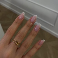Simple Classic French White Wearable nails New Style Almond French White Edge Wearable nails Fake na