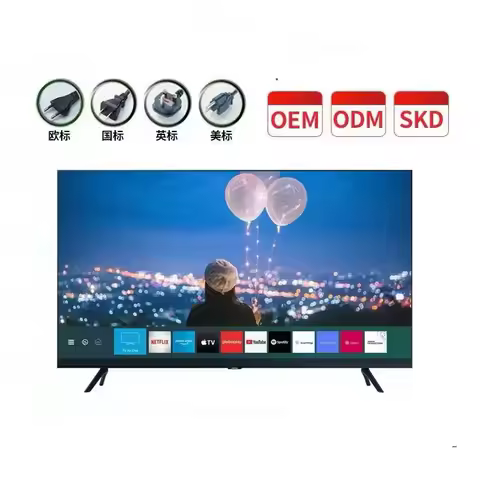 OEM/ODM TV LCD 4K Tempered Glass Explosion-proof 75 65 55 43 Inch 32 Inch TV Ultra-clear Smart TV Ho