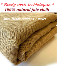 1 meter New 100% natural jute burlap hessian sack cloth