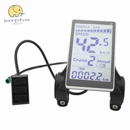 LONNGUVO Electric Bicycle LCD Display, 5 Pin 24V 36V 48V 60V Electric Bike LCD Meter, Durable ABS Wa