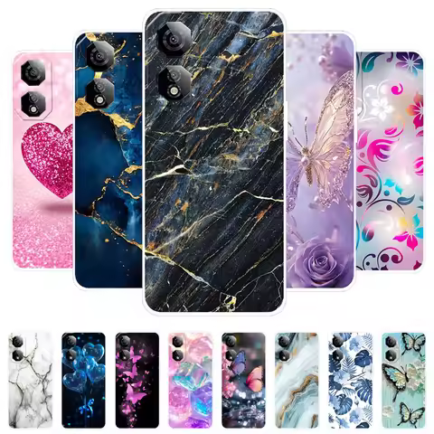 For Nubia Neo 2 5G Case Marble Butterfly Transparent Phone Housing For ZTE Nubia Neo2 5G 6.72" Soft 