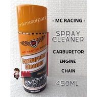 [ 450ML ] MC RACING CARBURETOR CLEANER Spray Degreaser Engine &amp; Chain / Pencuci Carburator Enjin Rantai