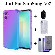 4in1 Samsung Galaxy A07 Gradient color Shockproof Phone Case for Samsung A17 A56 A36 A16 A06+Anti-Sp