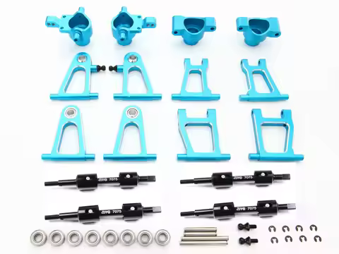 TT-01 Aluminum Suspension Arm Steering Hub Carrier Driveshaft set for Tamiya RC TT01 Part
