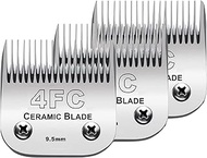3PCS 4FC Blades Dog Grooming Clipper Replacement Blades Compatible with Andis Pet Clipper/Oster A5/W