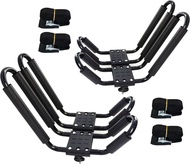 2คู่ Kayak Rack J-Bar แร็คหลังคารถสำหรับ Canoe Carrier SUP Paddle Surfboard Mount บนรถ SUV และรถบรรท