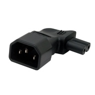 IEC 320 C14 to C7 Right angle Plug adapter IEC C7 to C14 3pin male to 2pin female changer adapter