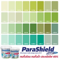 Captain พาราชิลด์ สีเขียว  สีทาภายนอก+ภายใน เกรดสูง ชนิดกึ่งเงา สีทาบ้าน ทาอาคาร