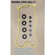 **SILICONE** HONDA CIVIC S5A 1.7 D17A VALVE COVER GASKET & PLUG SEAL (4 PCS) & VALVE COVER BUSH (5PC