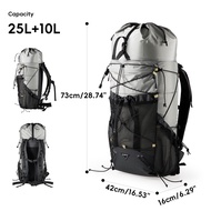 BSWOLF Camping Backpack 25+10L Ultralight Travel Bag for Men Women Large Capacity Outdoor Sports Cli
