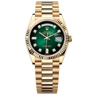 【100% ASLI】Original Jam tangan Rolex Pria Datejust Day-Date M128238-0069 41mm Automatic 18CT Teflon
