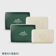 HERMES 愛馬仕 D’Orange Verte 橘綠之泉香皂/香水皂(50g)X2-國際航空版 [附皂盒]