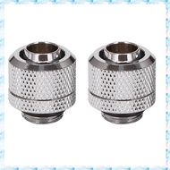 [R Q M U] 2Pcs Water Cooling Fittings G1/4 External Thread Pagoda For 9.5X12.7Mm Soft Tube Computer 