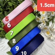 Double-sided satin silk ribbon, size 1.2cm to 1.5cm (5 meter cord)