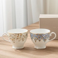 【結婚禮物】Spangles 咖啡杯對杯組 藍&金 /Nikko/附禮盒