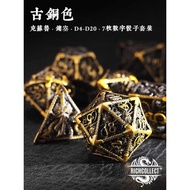 Various Types Cthulhu Metal Hollow Dice COC Multi-Dought Running Group Board Game Octopus Color Siev