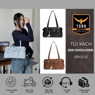 AF2 OSOI SHOULDER BROCLE bag - hot trend handbag made of Microfiber leather