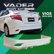 ชุดแต่งรถยนต์สเกิร์ตหน้า หลัง ข้าง รอบคัน Toyota Vios 2013-2016 ทรง VIPER (งานดิบ) ABS เข้ารูปติดตั้งง่ายแบบท่อเดียว