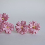 紙花，25 片 DIY 小雛菊花，尺寸 4.5 厘米，流氓粉紅色