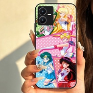 HP TT-78 Sailor Moon Casing VIVO iQOO Y75 Y28 Y22 Y35 Z6 Y55 V25 Y22S 5G glasshp