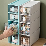 [Ready Stock] Desk Organizer With Drawers Cute Rabbit Storage Box Office Desktop Storage Box Station