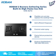 ROBAM 2 Burners Gathering Series Built-In High Flame Gas Hob SRB-B272|Enamel Water Spray|Flame Failu