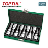 TOPTUL DR. Long Star Bit Socket Set (9 Pcs/ 1/2") GAAD0906