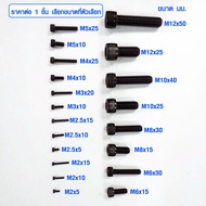 สกรูหัวจม สีดำ เกลียวมิล น็อตหัวจม น็อต 6 เหลี่ยม หัวจม น็อตหกเหลี่ยมหัวจม m2 m2.5 m3 m4 m5 m6 m8   m10 m12 น็อตสีดำ สกรูสีดำ น๊อต สกรู ABP